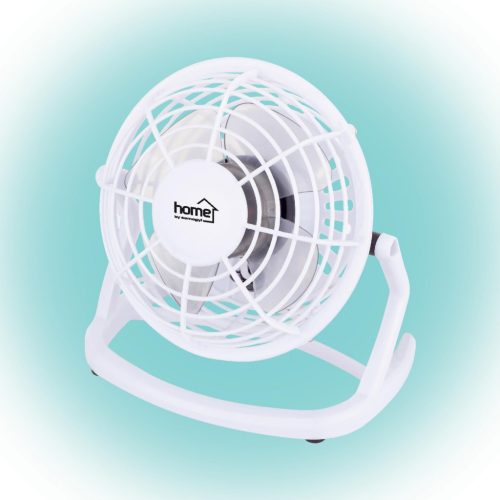 HOME TF 10 USB/WH asztali ventilátor, 2,5 W, 10 cm-es lapátátmérő, 1 fokozat, 1,4 m USB vezeték, fehér