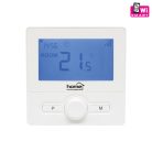 HOME THES25WWIFI vezeték nélküli szobatermosztát, smart, hordozható és falra szerelhető, Wi-Fi kapcsolat, programozható, ablaknyitás érzékelés, fehér