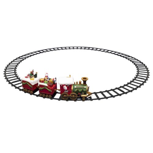 TRN02 Home TRN02 kisvasút készlet, beltéri kivitel, sárga LED fénnyel, 1 mozdony + 2 vagon, kör ala