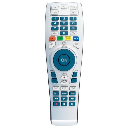 HOME URC 22 univerzális távirányító, 4 távirányítót helyettesít, előre programozott kódok, ergonomikus kialakítás