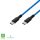 USBCC1 Home USBCC1 töltőkábel, USB-C / USB-C, 2.1A, 1m,szövött, kék