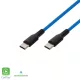 USBCC1 Home USBCC1 töltőkábel, USB-C / USB-C, 2.1A, 1m,szövött, kék