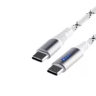 USBCC2M100L Home USBCC2M100L töltőkábel, USB-C / USB-C, 2 méter, 100W gyorstöltés, töltésjelző LED-
