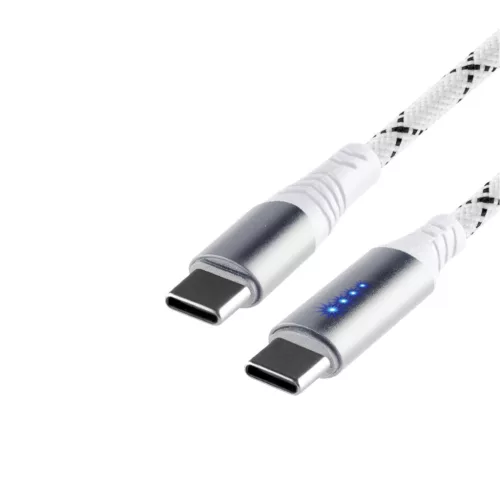 USBCC2M100L Home USBCC2M100L töltőkábel, USB-C / USB-C, 2 méter, 100W gyorstöltés, töltésjelző LED-