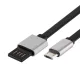 USBF_2 Home USBF 2 töltőkábel, 2 oldalú, fordítható, USB-A dugó, microUSB-B dugó, 2m, 2,1A, adatkáb