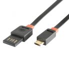 USBF_3 Home USBF 3 töltőkábel, 2 oldalú, fordítható, USB-A dugó, microUSB-B dugó, 3m, 2,1A, adatkáb