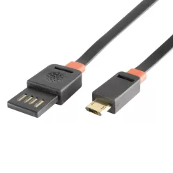 USBF_3 Home USBF 3 töltőkábel, 2 oldalú, fordítható, USB-A dugó, microUSB-B dugó, 3m, 2,1A, adatkáb