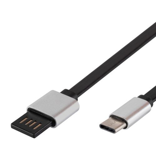 USBF_C2 Home USBF C2 töltőkábel, USB-A/USB-C, fordítható USB-A, 2m, 2,1A, adatkábel