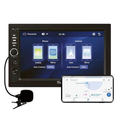 VBX910 SAL VBX910 autórádió és multimédiás lejátszó, CPAA multimédia, iOS CarPlay és Android Auto, 
