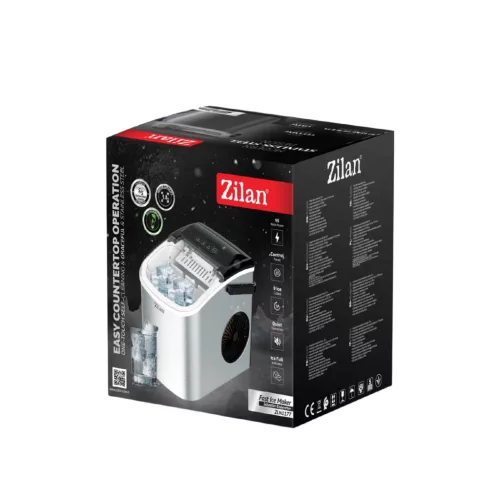 ZLN1177 Zilan ZLN1177 jégkocka készítő, 95 W, 1,8 literes tartály, max. 15 kg napi kapacitás, öntis