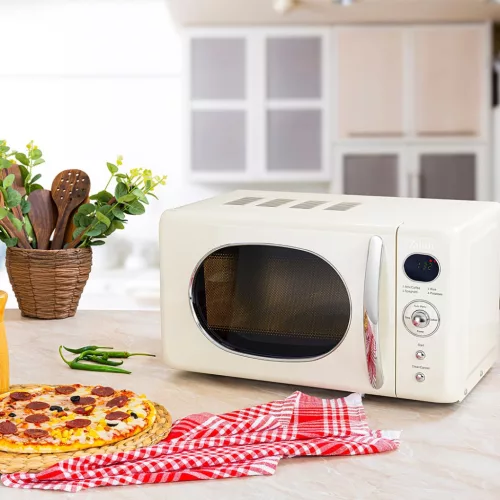 ZLN1245 Zilan ZLN1245 retró mikrohullámú sütő, 700 W, 20 liter, 6 fokozat, LED kijelző, gyerekzár, 