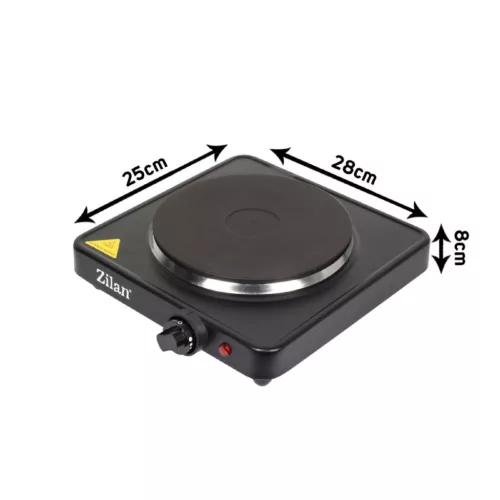 ZLN2174 Zilan ZLN2174 elektromos főzőlap, 1500 W, 1 főzőlap, hőmérséklet szabályozó, fekete