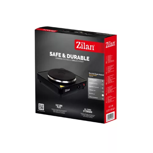ZLN2174 Zilan ZLN2174 elektromos főzőlap, 1500 W, 1 főzőlap, hőmérséklet szabályozó, fekete