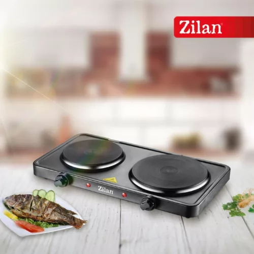 ZLN2181 Zilan ZLN2181 elektromos főzőlap, 2500 W, 2 főzőlap, 2 db hőmérséklet szabályozó, fekete