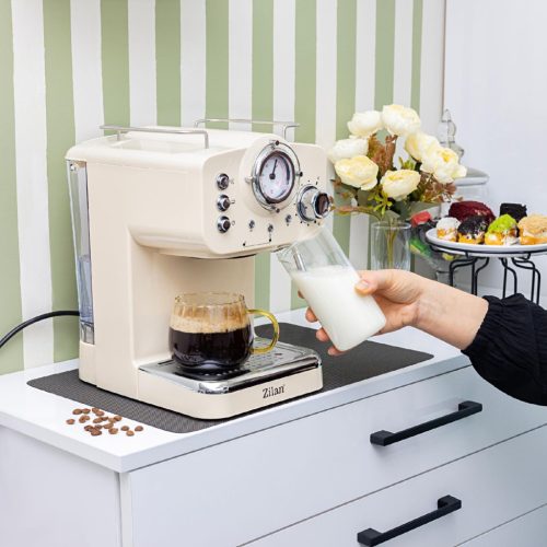ZLN2992 Zilan ZLN2992 retró eszpresszó kávéfőző, 1100 W, 15 bar, 1,25 liter kapacitás, tejhabosító,