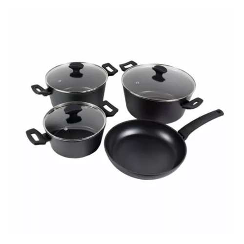 ZLN3277 Zilan ZLN3277 edénykészlet, 7 db-os, tapadásmentes belső bevonat, 3 edény és 1 serpenyő, fe