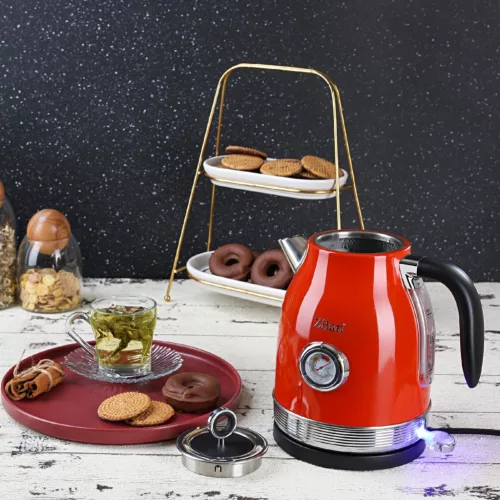 ZLN7033 Zilan ZLN7033 retró vízforraló, 2200 W, 1,7 liter, hőmérsékletkijelzés, 360°-ban forgatható