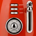 ZLN7040 Zilan ZLN7040 retró kenyérpirító, 850 W, 6 fokozat, 2 szeletes, STOP funkció, piros