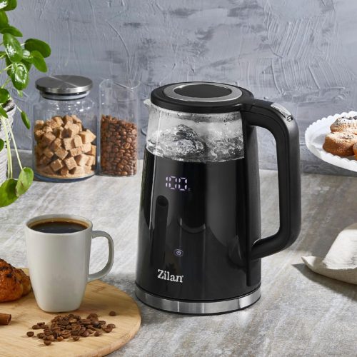 ZLN7859 Zilan ZLN7859 vízforraló, max. 2200 W, 1,5 literes, rejtett fűtőszál, digitális kijelző