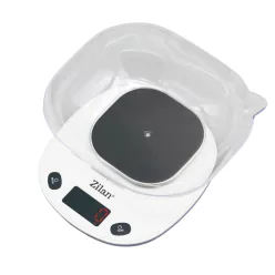 ZLN7880 Zilan ZLN7880 tálas konyhai mérleg, max. 5kg, 1000 ml-es tál, LCD kijelző, elemes tápellátá
