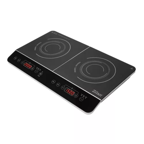 ZLN8088 Zilan ZLN8088 indukciós főzőlap, 2000 W / 1500 W, 2 főzőlap, 2x10 fokozat, időzíthető, auto