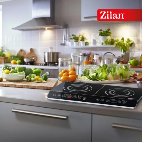 ZLN8088 Zilan ZLN8088 indukciós főzőlap, 2000 W / 1500 W, 2 főzőlap, 2x10 fokozat, időzíthető, auto