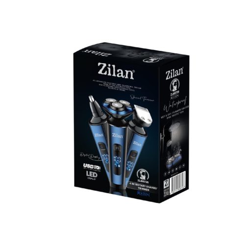 ZLN8726 Zilan ZLN8726 Aion borotva és trimmelő, vízálló kivitel, rozsdamentes acél pengék, akkumulá