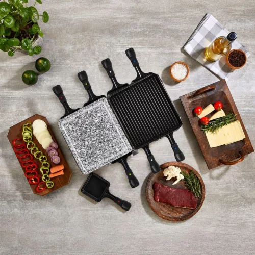 ZLN8863 Zilan ZLN8863 raclette grill, 1500 W, 2 az 1-ben, alumínium sütőlap, tapadásmentes bevonat,