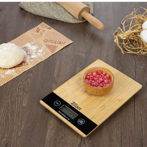 ZLN8989 Zilan ZLN8989 konyhai mérleg, max. 5kg, LCD kijelző, 5 féle mértékegység, elemes tápellátás